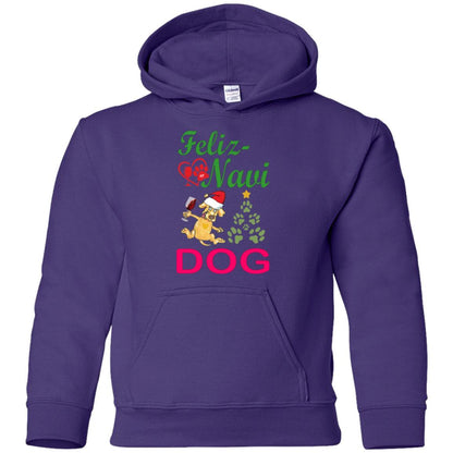 Sweatshirts Purple / YS WineyBitches.co Feliz Navi Dog Youth Pullover Hoodie WineyBitchesCo