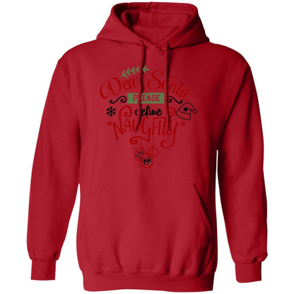 Sweatshirts Red / S WineyBitches.Co "Dear Santa Please Define Naughty"  Pullover Hoodie 8 oz. WineyBitchesCo