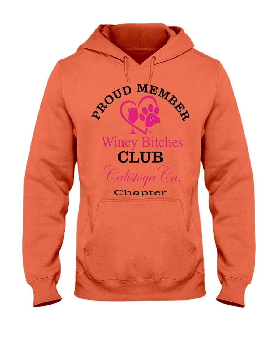 Sweatshirts Retro Heather Coral / S Winey Bitches Club-Proud Member-Calistoga Ca Chapter 50/50 Hoodie WineyBitchesCo