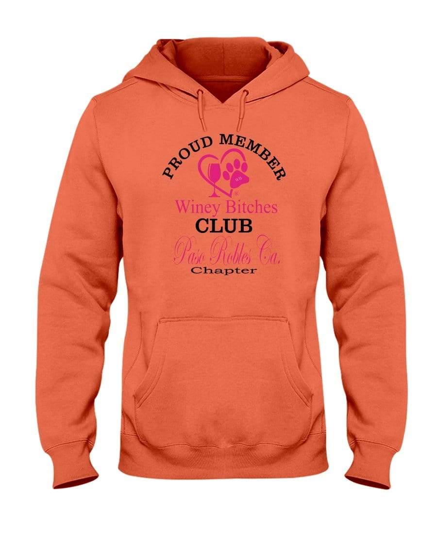 Sweatshirts Retro Heather Coral / S Winey Bitches Club-Proud Member- Paso Robles Ca Chapter 50/50 Hoodie WineyBitchesCo