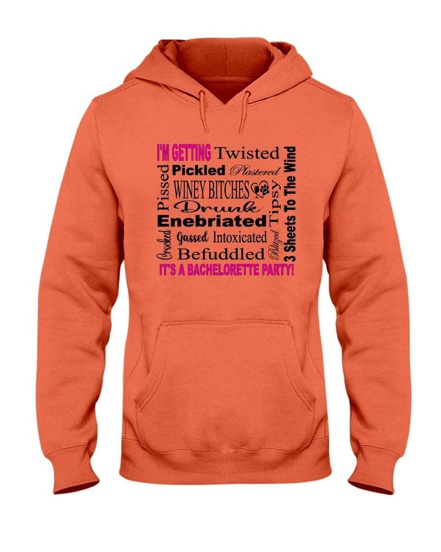 Sweatshirts Retro Heather Coral / S Winey Bitches Co "I'm Getting...It's A Bachlorette Party" 50/50 Hoodie WineyBitchesCo