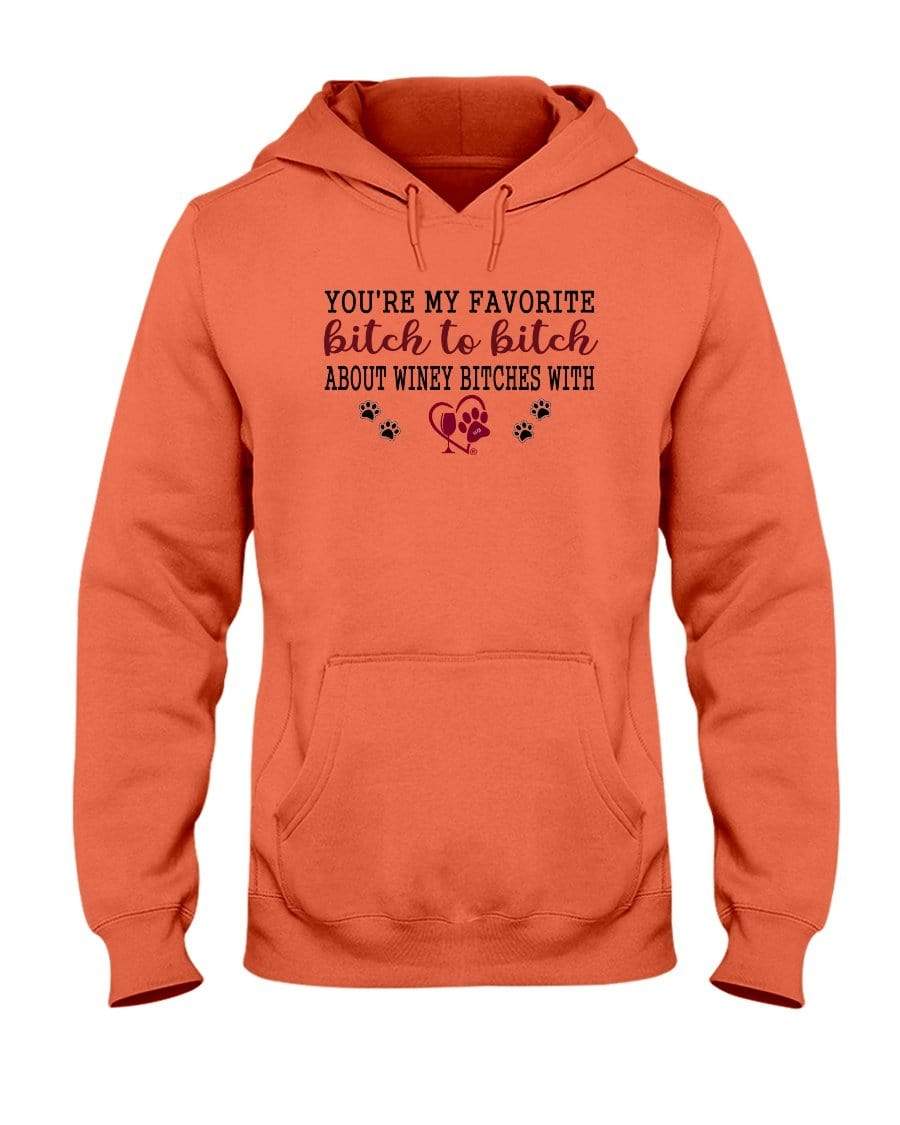 Sweatshirts Retro Heather Coral / S Winey Bitches Co Ultra "Favorite Bitch to Bitch" 50/50 Hoodie WineyBitchesCo