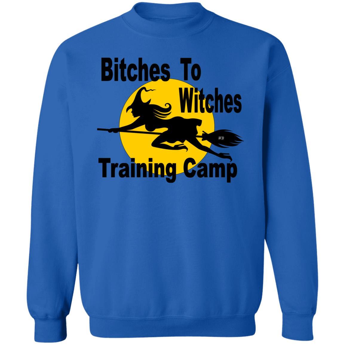 Sweatshirts Royal / S WineyBitches.Co "Bitches To Witches Training Camp" Crewneck Pullover Sweatshirt  8 oz. WineyBitchesCo