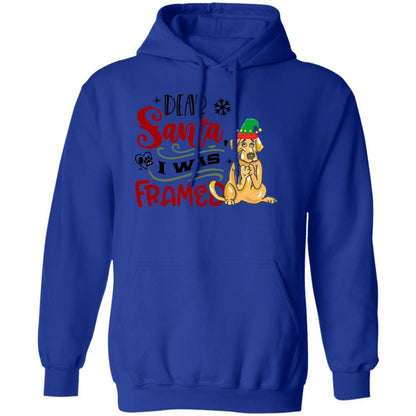 Sweatshirts Royal / S WineyBitches.Co " Dear Santa I Was Framed" Pullover Hoodie 8 oz. WineyBitchesCo