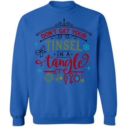 Sweatshirts Royal / S WineyBitches.Co " Don't Get Your Tinsel In A Tangle" Crewneck Pullover Sweatshirt  8 oz. WineyBitchesCo