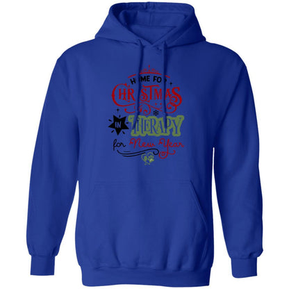Sweatshirts Royal / S WineyBitches.Co "Home For Christmas, In Therapy For New Years" Pullover Hoodie 8 oz. WineyBitchesCo