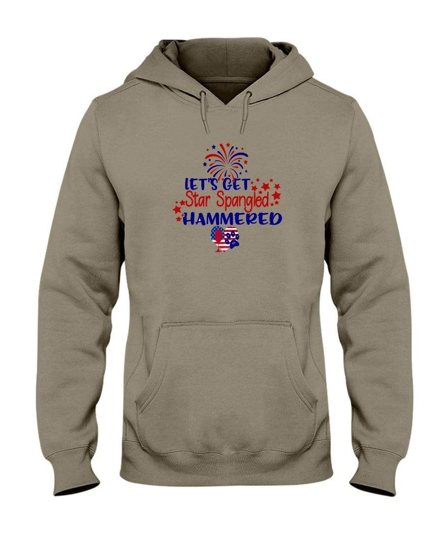 Sweatshirts Safari / S Winey Bitches Co "Let's Get Star Spangled Hammered" 50/50 Hoodie WineyBitchesCo