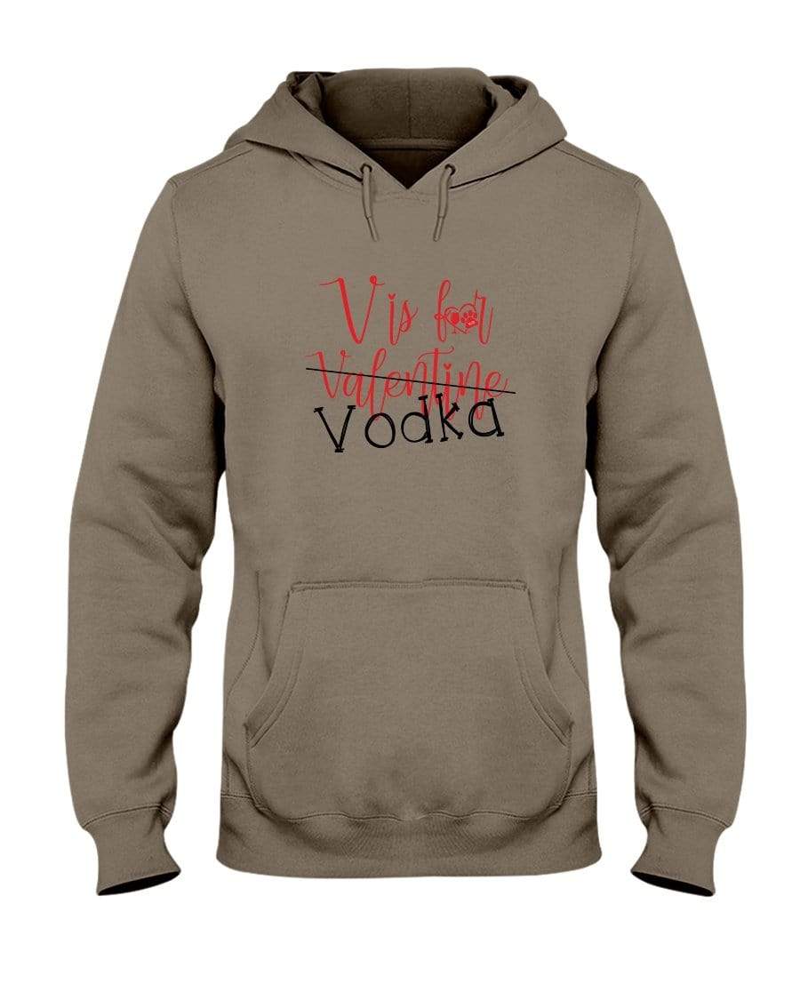 Sweatshirts Safari / S Winey Bitches Co "V is for Vodka" 50/50 Unisex Hoodie WineyBitchesCo