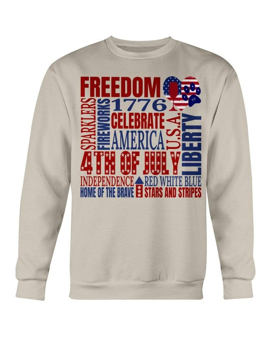 Sweatshirts Sand / S Winey Bitches Co "Celebrate America" Sweatshirt - Crew WineyBitchesCo