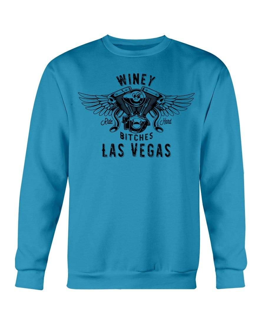 Sweatshirts Sapphire / S Winey Bitches "Ride Hard Las Vegas" Sweatshirt - Crew WineyBitchesCo