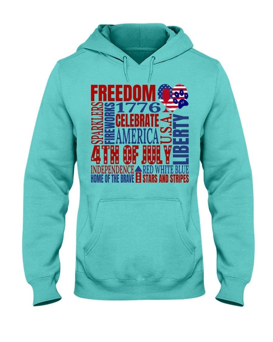 Sweatshirts Scuba Blue / S Winey Bitches Co "Celebrate America" 50/50 Hoodie WineyBitchesCo