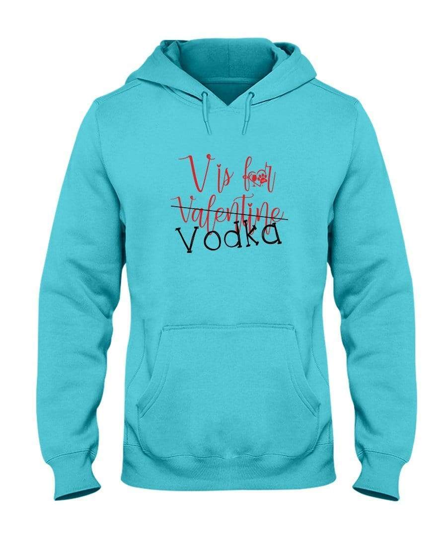Sweatshirts Scuba Blue / S Winey Bitches Co "V is for Vodka" 50/50 Unisex Hoodie WineyBitchesCo