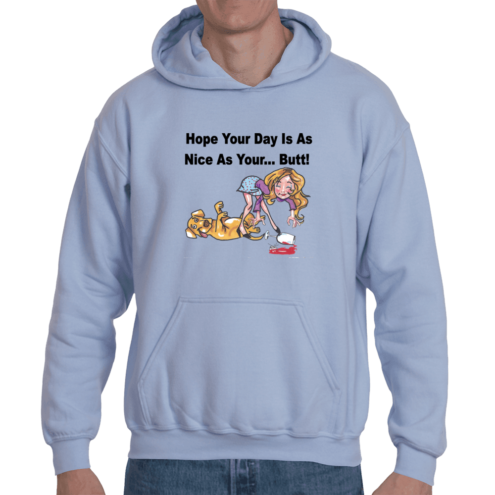 Sweatshirts Small / Light Blue WineyBitches.co "Nice Butt" Hoodie WineyBitchesCo