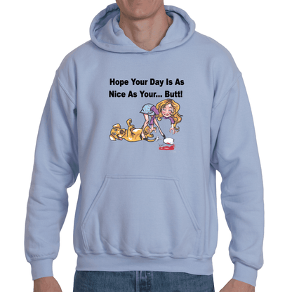 Sweatshirts Small / Light Blue WineyBitches.co "Nice Butt" Hoodie WineyBitchesCo