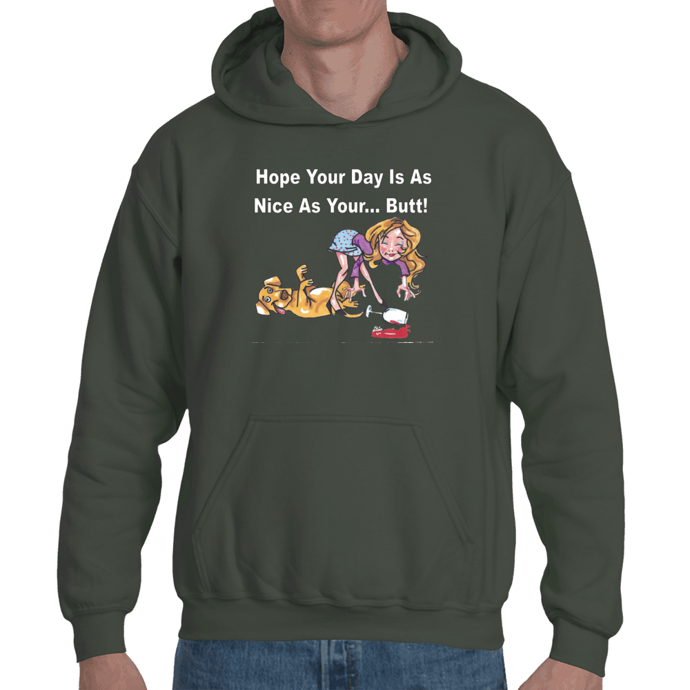 Sweatshirts Small / Military Green WineyBitches.co "Nice Butt" Hoodie WineyBitchesCo