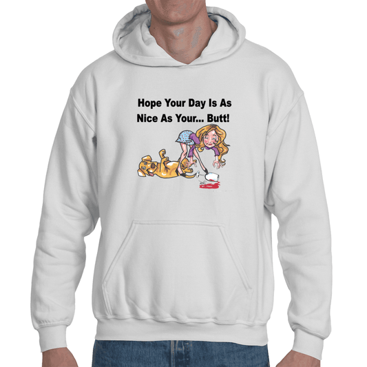 Sweatshirts Small / White WineyBitches.co "Nice Butt" Hoodie WineyBitchesCo