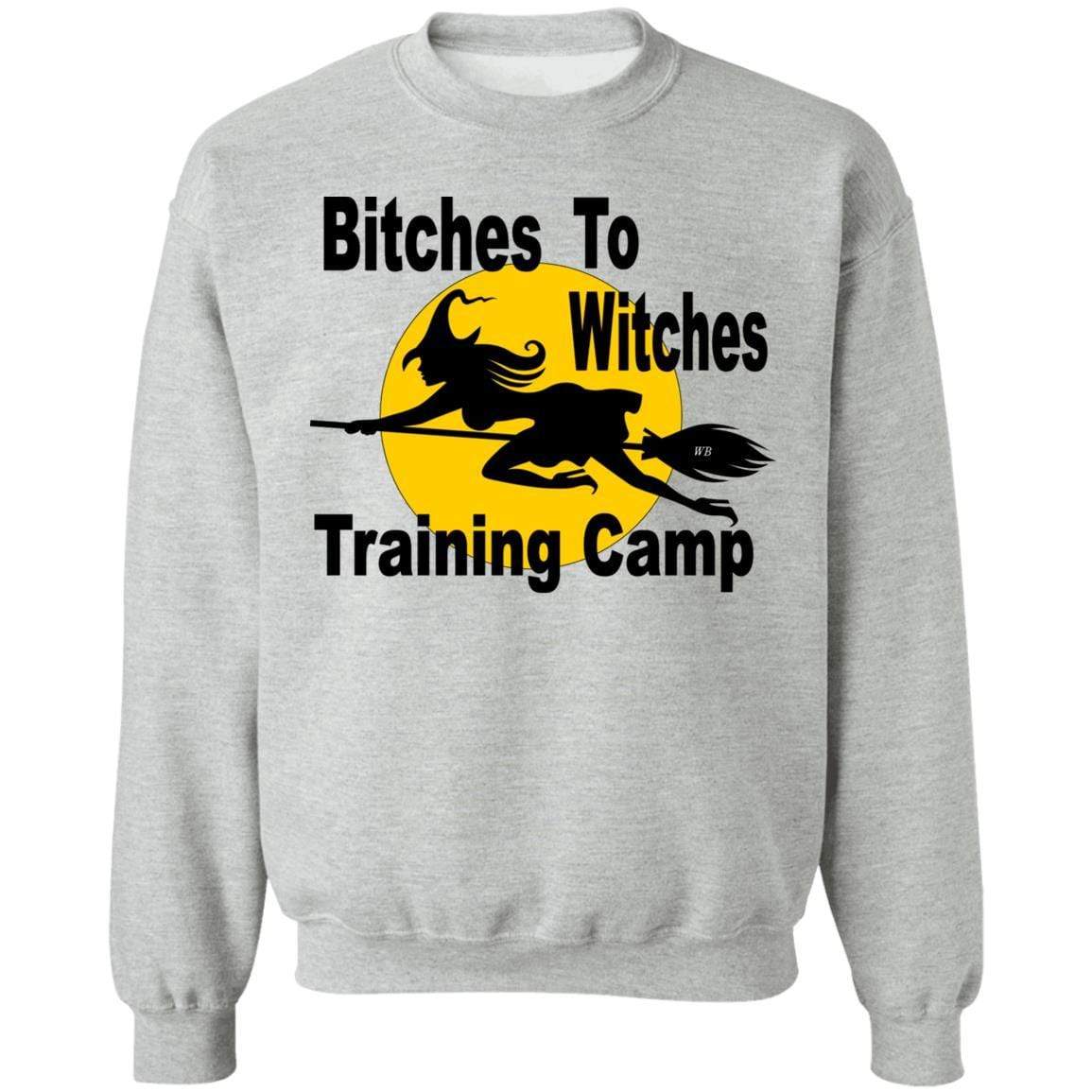 Sweatshirts Sport Grey / S WineyBitches.Co "Bitches To Witches Training Camp" Crewneck Pullover Sweatshirt  8 oz. WineyBitchesCo