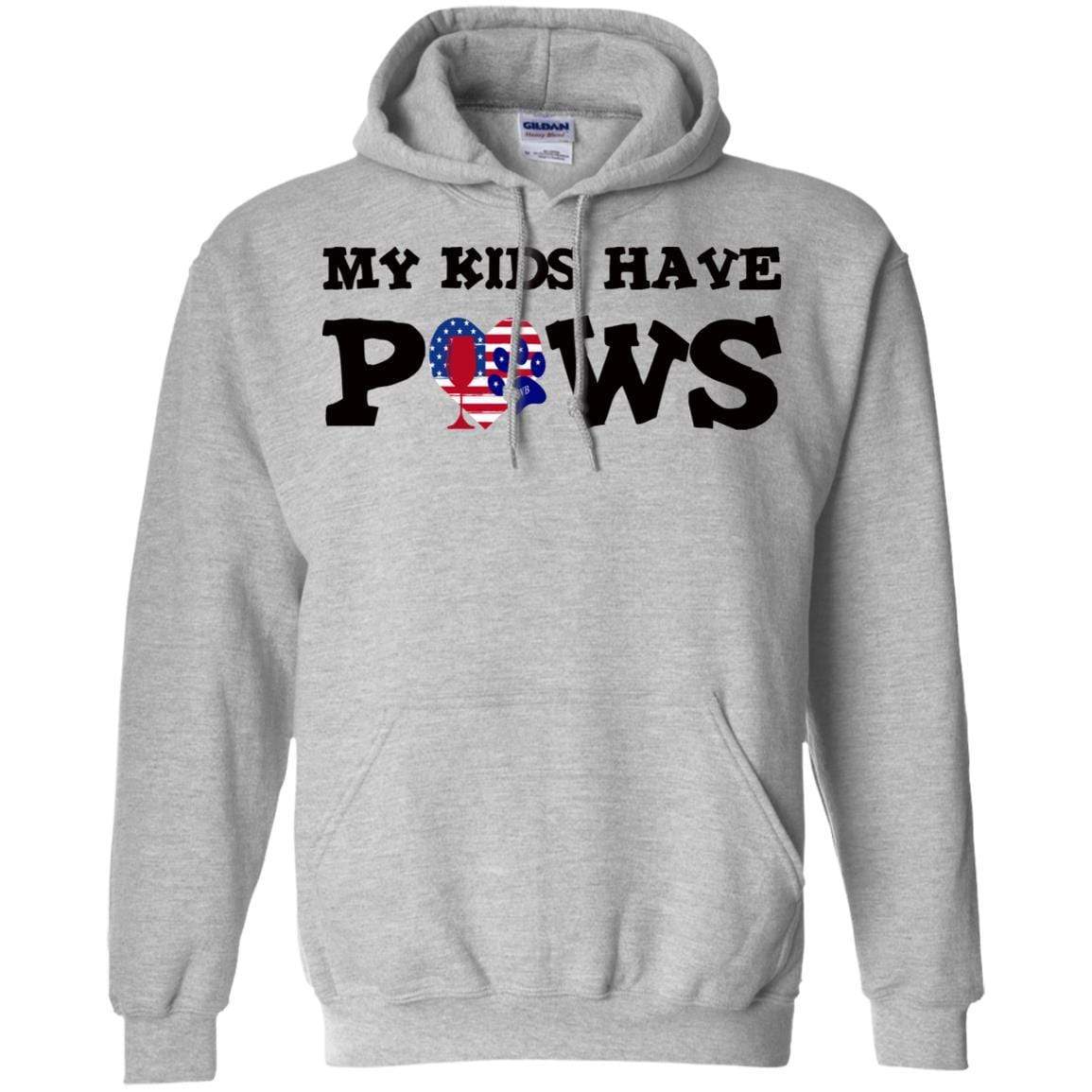 Sweatshirts Sport Grey / S WineyBitches.Co My Kids Have Paws Pullover Hoodie 8 oz. WineyBitchesCo