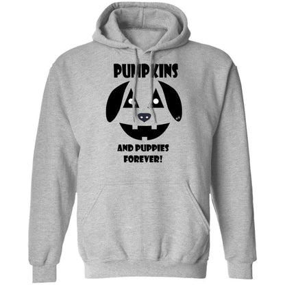 Sweatshirts Sport Grey / S WineyBitches.Co "Pumpkins and Puppies Forever" Halloween Collection Pullover Hoodie 8 oz. WineyBitchesCo