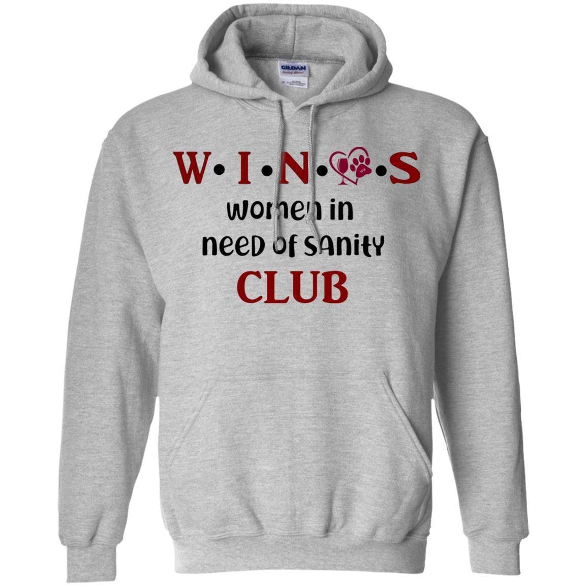 Sweatshirts Sport Grey / S WineyBitches.Co WINOS Club Pullover Hoodie 8 oz. (Burg Lettering) WineyBitchesCo