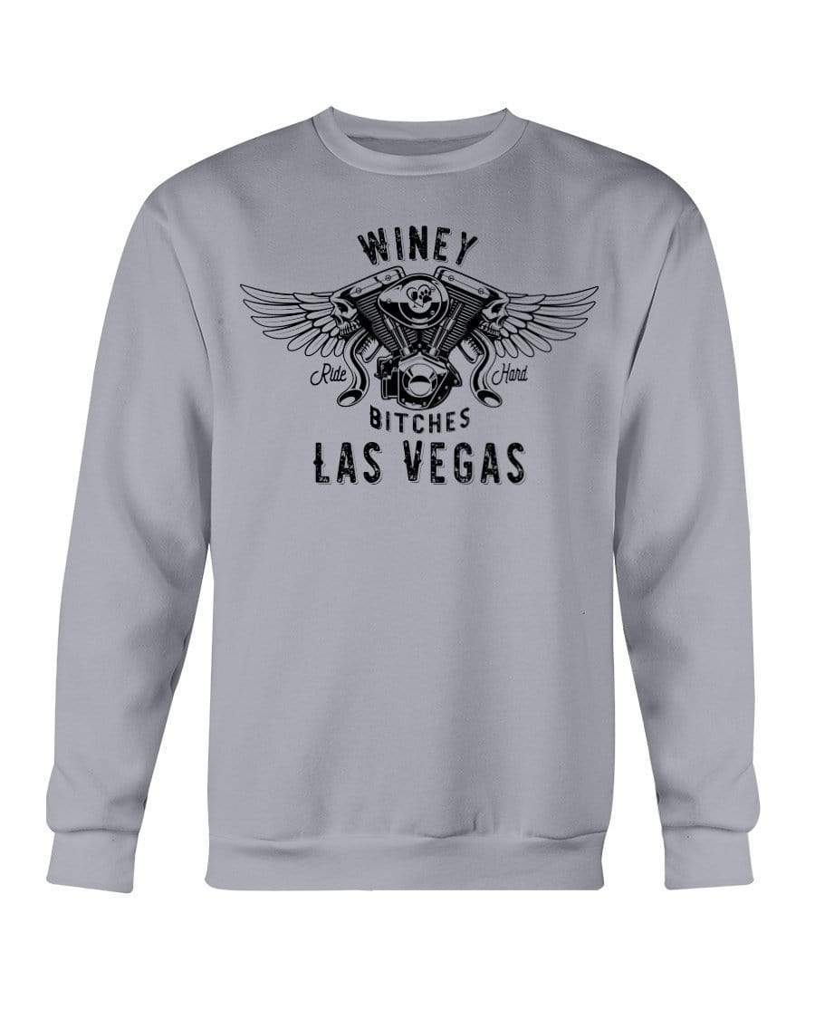 Sweatshirts Sports Grey / S Winey Bitches "Ride Hard Las Vegas" Sweatshirt - Crew WineyBitchesCo