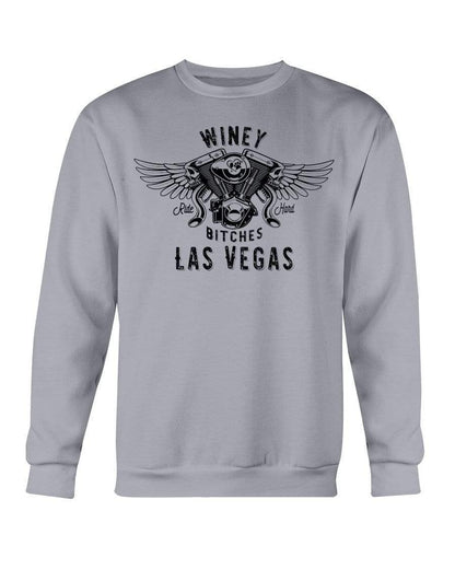 Sweatshirts Sports Grey / S Winey Bitches "Ride Hard Las Vegas" Sweatshirt - Crew WineyBitchesCo