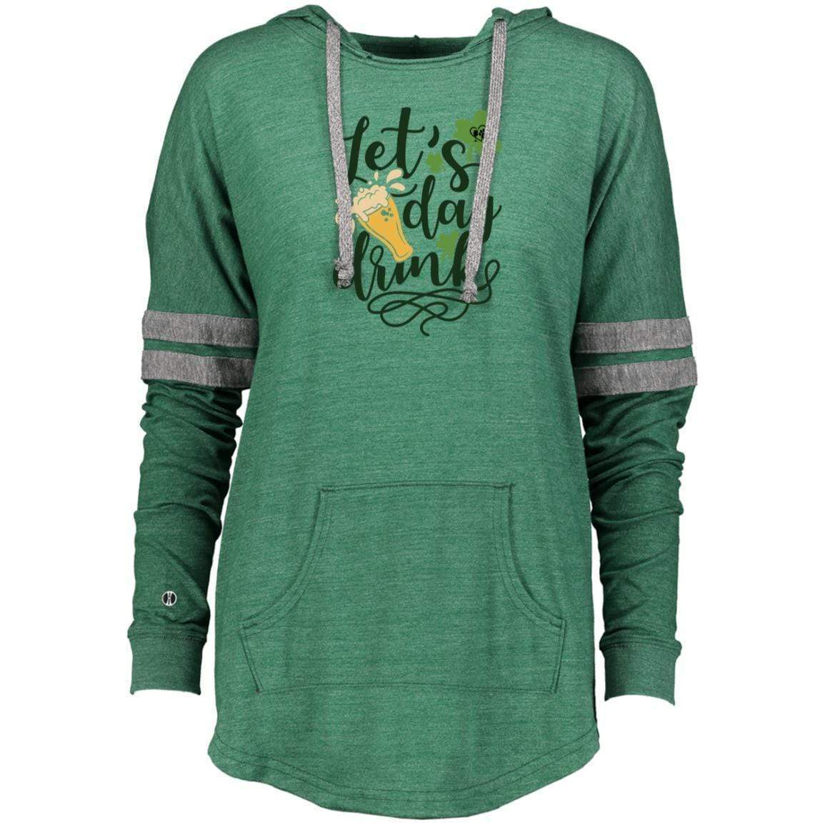 Sweatshirts Vintage Forest/Vintage Grey / X-Small Winey Bitches Co Ladies Hooded Low Key Pullover WineyBitchesCo