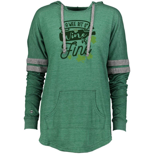 Sweatshirts Vintage Forest/Vintage Grey / X-Small Winey Bitches Co Ladies Hooded Low Key Pullover WineyBitchesCo