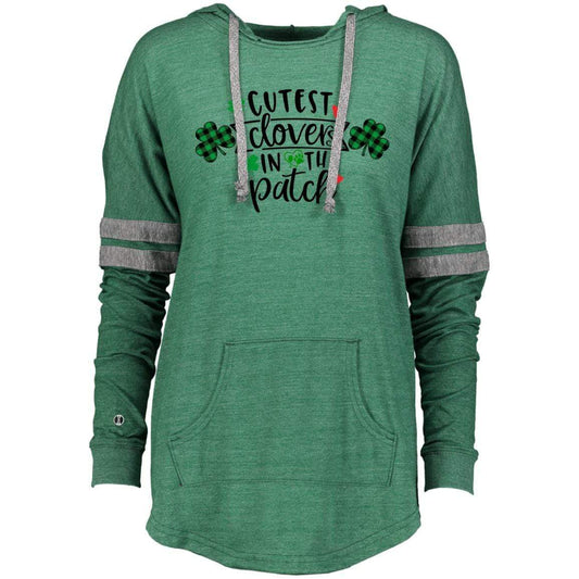 Sweatshirts Vintage Forest/Vintage Grey / X-Small Winey Bitches Co Ladies Hooded Low Key Pullover WineyBitchesCo