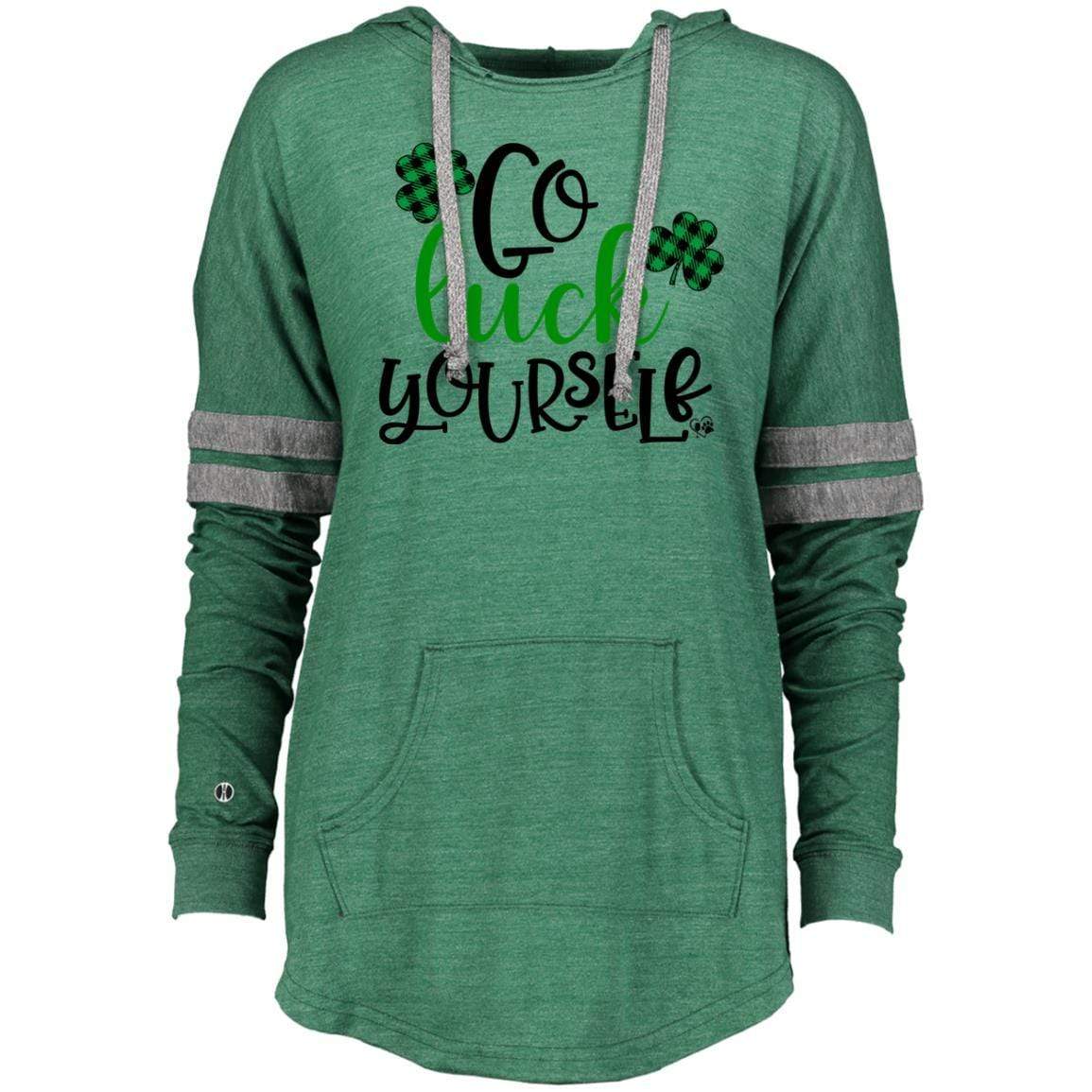 Sweatshirts Vintage Forest/Vintage Grey / X-Small Winey Bitches Co Ladies Hooded Low Key Pullover WineyBitchesCo