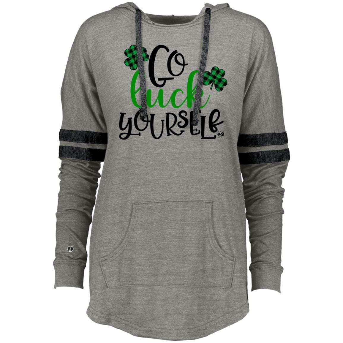 Sweatshirts Vintage Grey/Vintage Black / X-Small Winey Bitches Co Ladies Hooded Low Key Pullover WineyBitchesCo