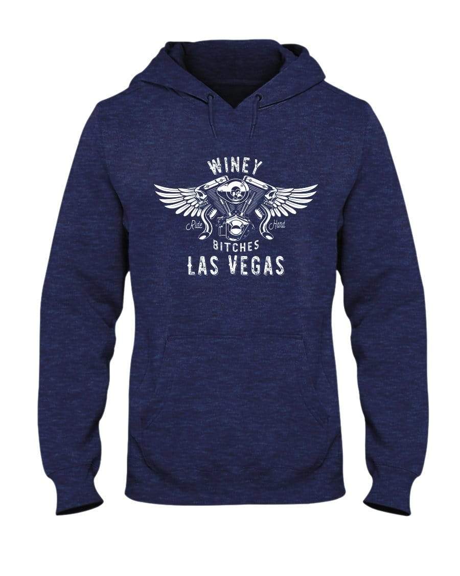 Sweatshirts Vintage Hth Navy / S Winey Bitches "Ride Hard Las Vegas" 50/50 Hoodie WineyBitchesCo