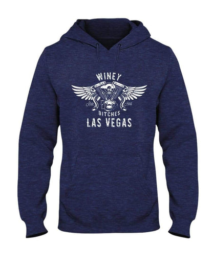 Sweatshirts Vintage Hth Navy / S Winey Bitches "Ride Hard Las Vegas" 50/50 Hoodie WineyBitchesCo