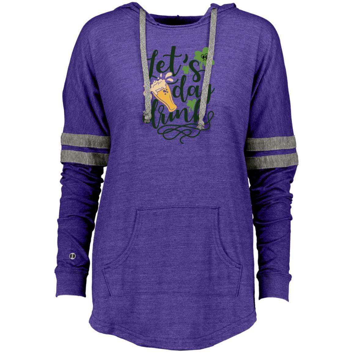 Sweatshirts Vintage Purple/Vintage Grey / X-Small Winey Bitches Co Ladies Hooded Low Key Pullover WineyBitchesCo