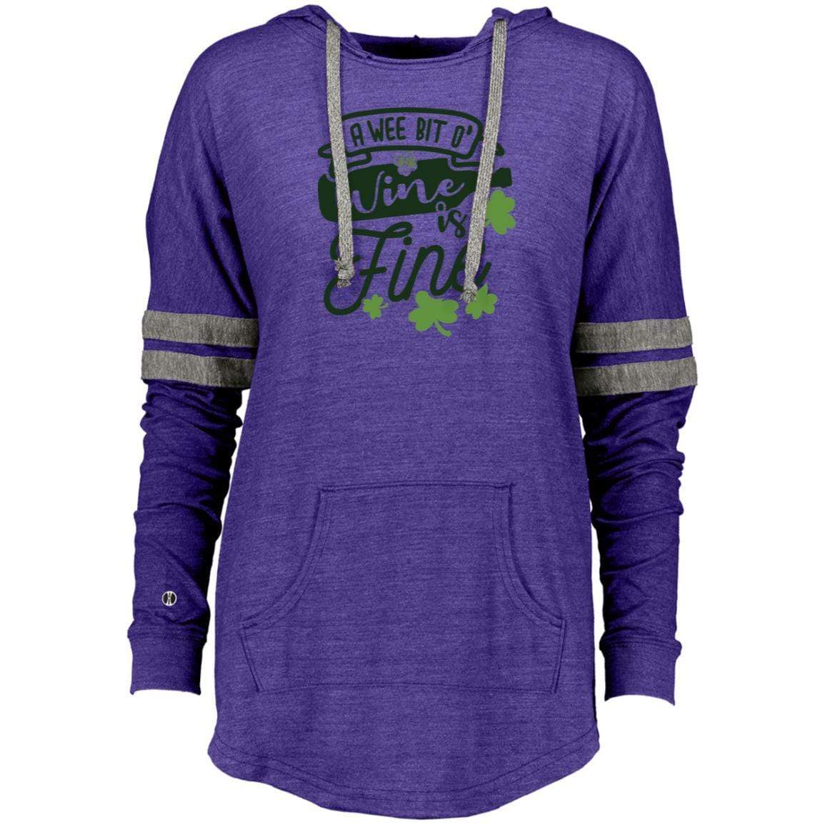 Sweatshirts Vintage Purple/Vintage Grey / X-Small Winey Bitches Co Ladies Hooded Low Key Pullover WineyBitchesCo