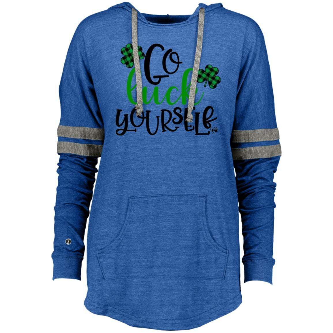 Sweatshirts Vintage Royal/Vintage Grey / X-Small Winey Bitches Co Ladies Hooded Low Key Pullover WineyBitchesCo