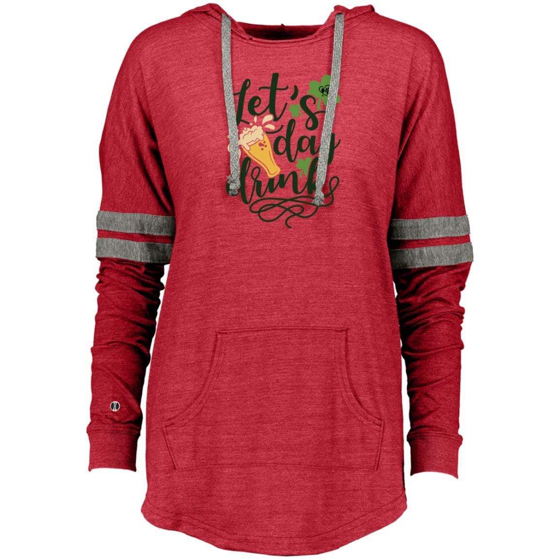 Sweatshirts Vintage Scarlet/Vintage Grey / X-Small Winey Bitches Co Ladies Hooded Low Key Pullover WineyBitchesCo