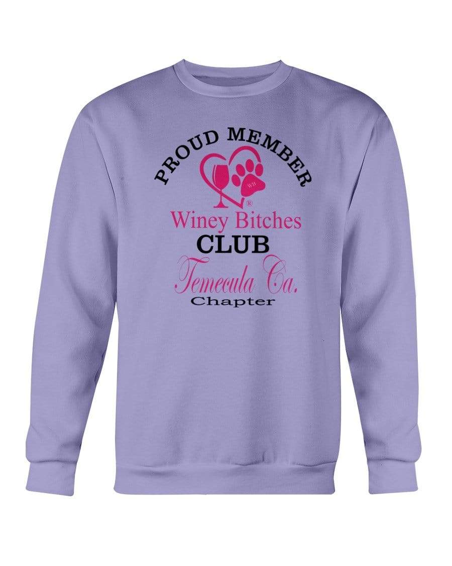 Sweatshirts Violet / S Winey Bitches Club-Proud Member-Temecula Ca Chapter Sweatshirt - Crew WineyBitchesCo
