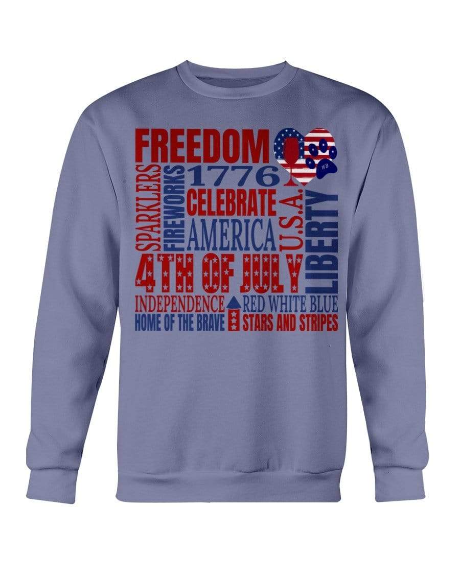 Sweatshirts Violet / S Winey Bitches Co "Celebrate America" Sweatshirt - Crew WineyBitchesCo