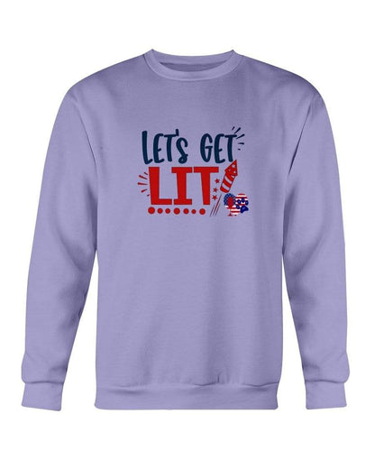 Sweatshirts Violet / S Winey Bitches Co "Let Get Lit" Sweatshirt - Crew WineyBitchesCo