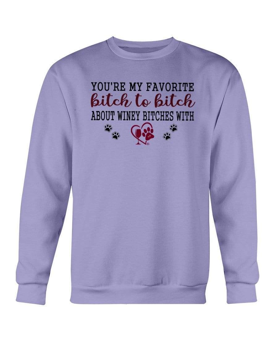Sweatshirts Violet / S Winey Bitches Co Ultra "Favorite Bitch to Bitch" Sweatshirt - Crew WineyBitchesCo