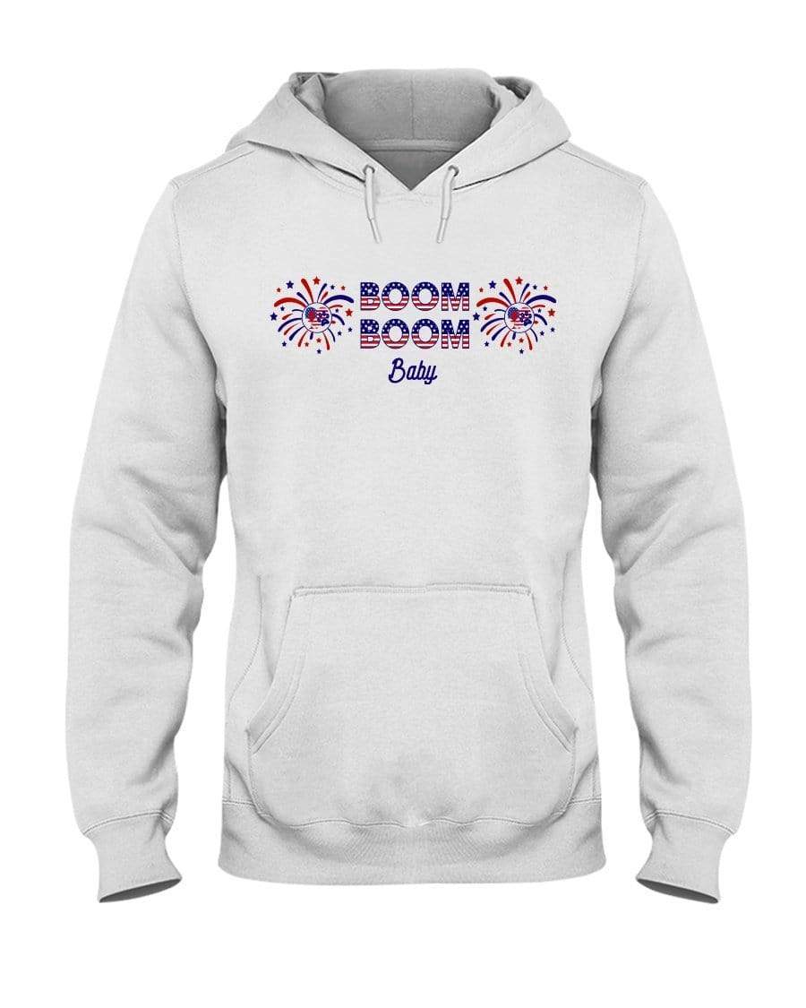 Sweatshirts White / S Winey Bitches Co "Boom Boom Baby" 50/50 Hoodie WineyBitchesCo