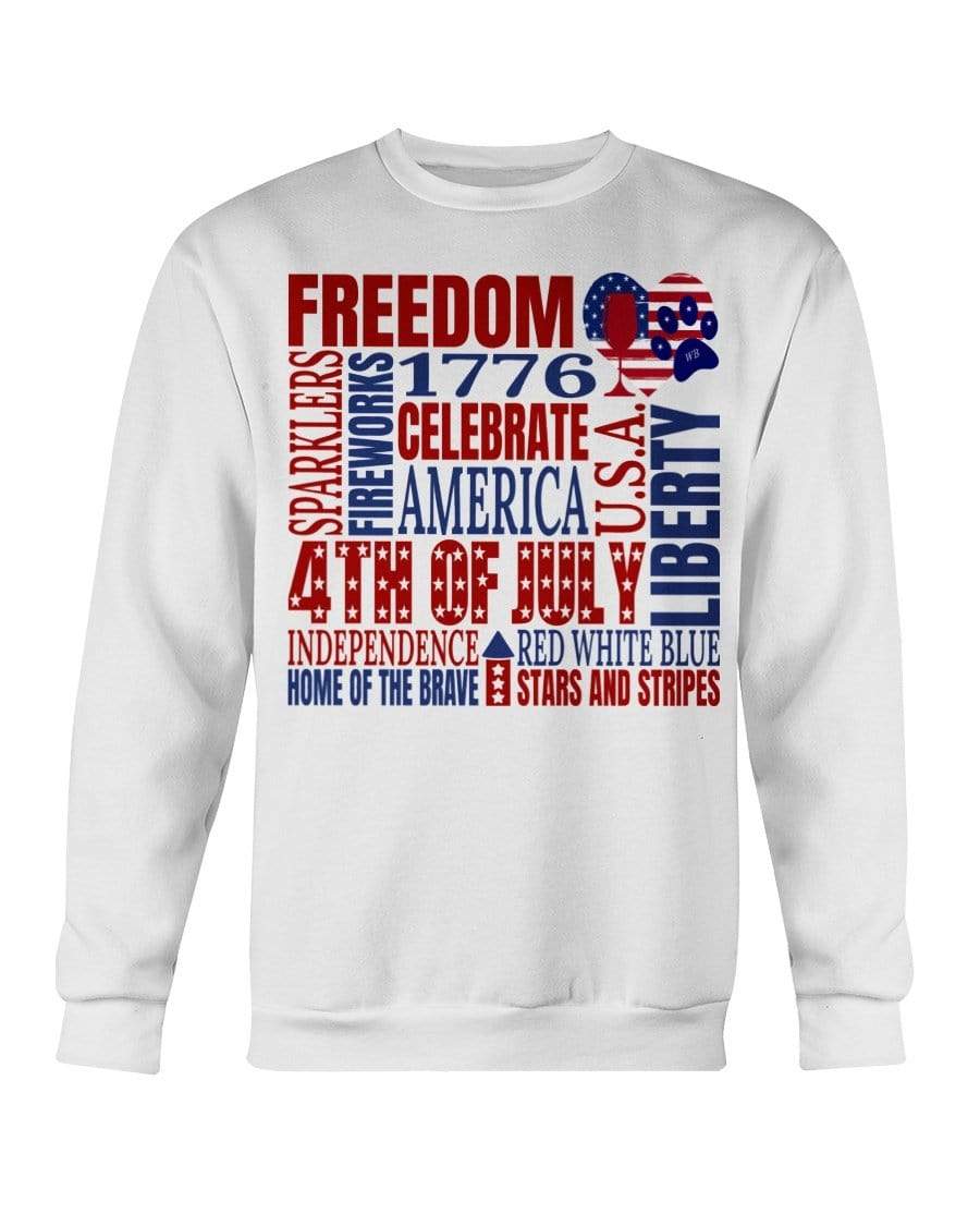 Sweatshirts White / S Winey Bitches Co "Celebrate America" Sweatshirt - Crew WineyBitchesCo