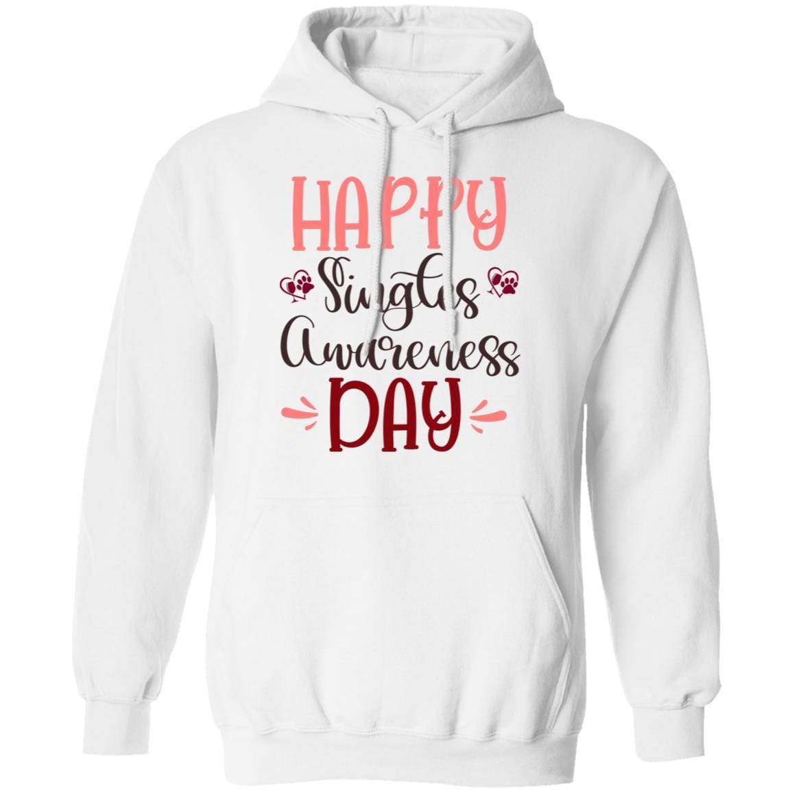 Sweatshirts White / S Winey Bitches Co "Happy Single Awareness Day" Pullover Hoodie 8 oz. WineyBitchesCo