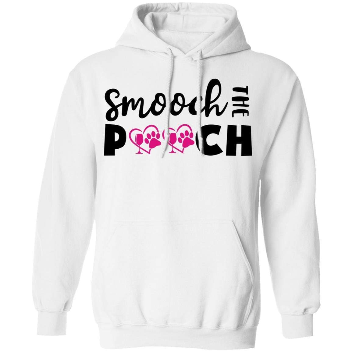 Sweatshirts White / S Winey Bitches Co "Smooch The Pooch" Pullover Hoodie 8 oz. WineyBitchesCo