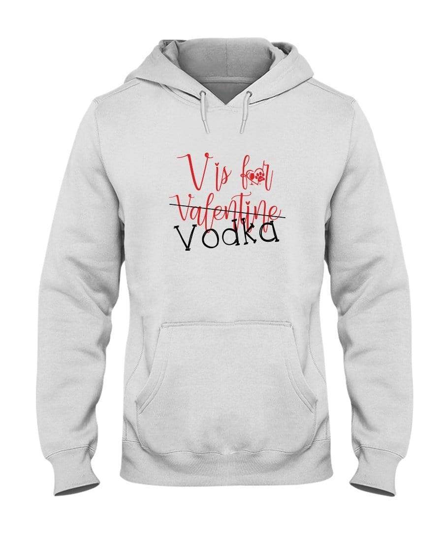 Sweatshirts White / S Winey Bitches Co "V is for Vodka" 50/50 Unisex Hoodie WineyBitchesCo