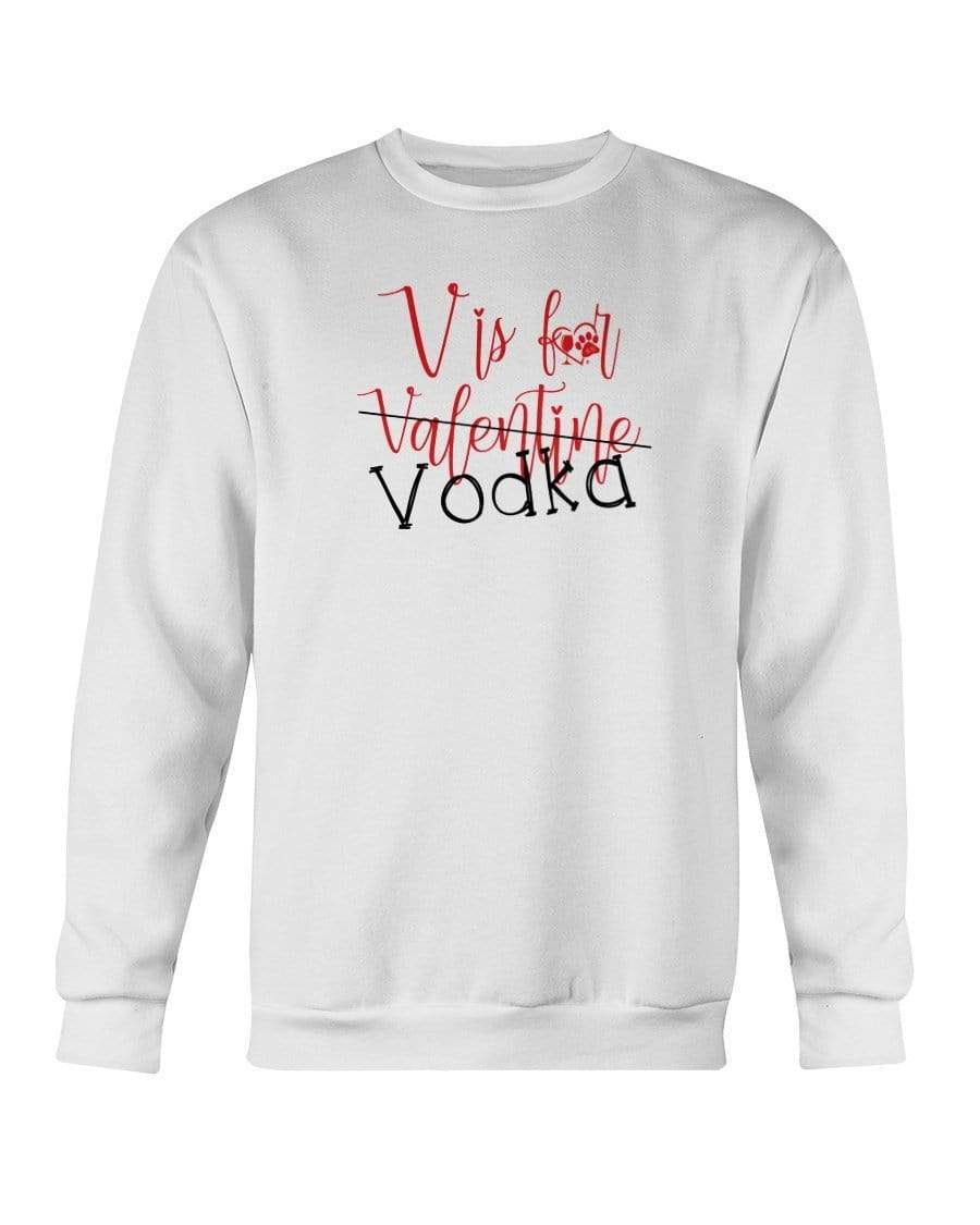 Sweatshirts White / S Winey Bitches Co "V is for Vodka" Crewneck Sweatshirt WineyBitchesCo