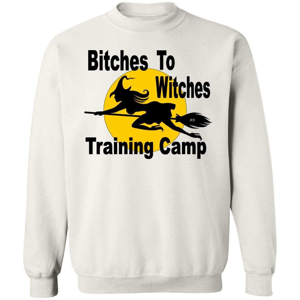 Sweatshirts White / S WineyBitches.Co "Bitches To Witches Training Camp" Crewneck Pullover Sweatshirt  8 oz. WineyBitchesCo
