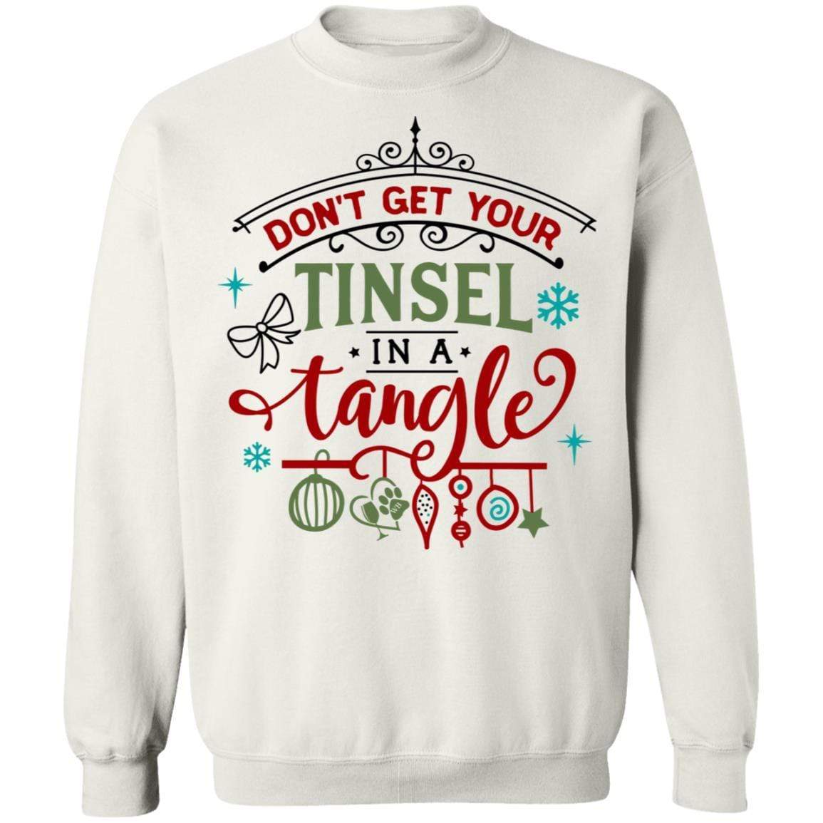 Sweatshirts White / S WineyBitches.Co " Don't Get Your Tinsel In A Tangle" Crewneck Pullover Sweatshirt  8 oz. WineyBitchesCo