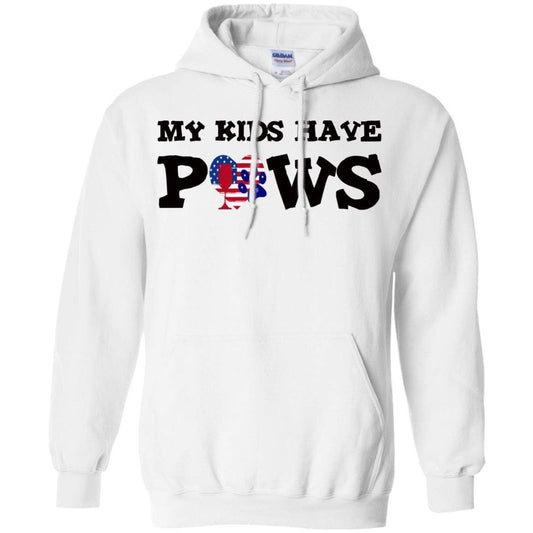Sweatshirts White / S WineyBitches.Co My Kids Have Paws Pullover Hoodie 8 oz. WineyBitchesCo